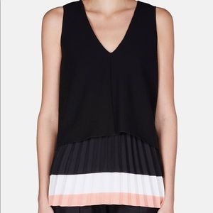 NWT Altuzarra Rosewood Pleated Hem Tank Top